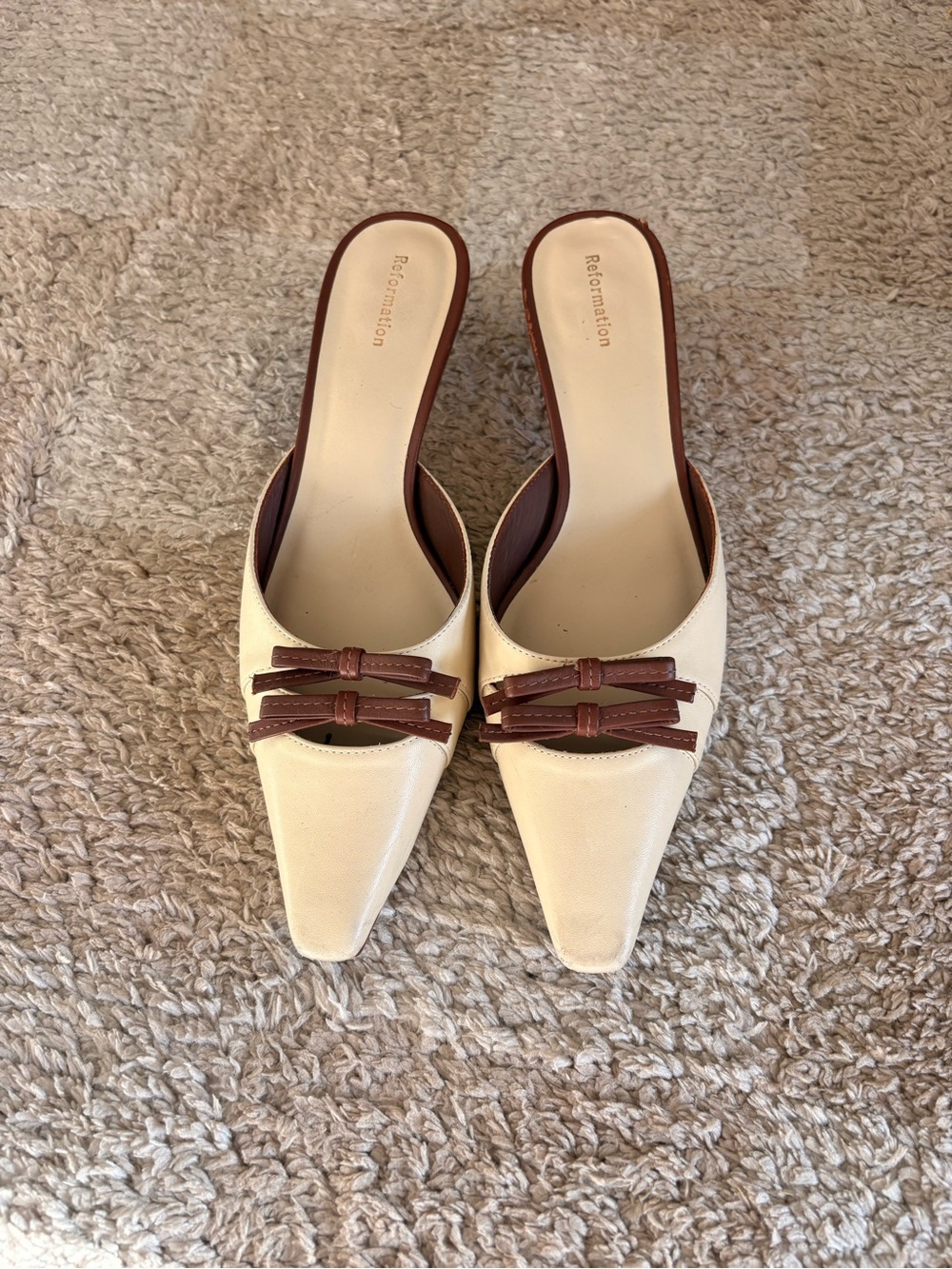 Reformation Waldorf Kitten Heeled Mule - Size 7
